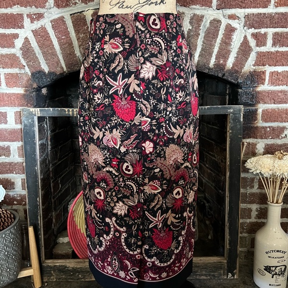 VINTAGE briggs petite black paisley maxi skirt - Picture 3 of 4